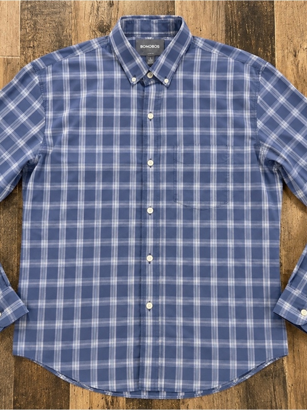 Bonobos Blue Plaid Button-Down Shirt